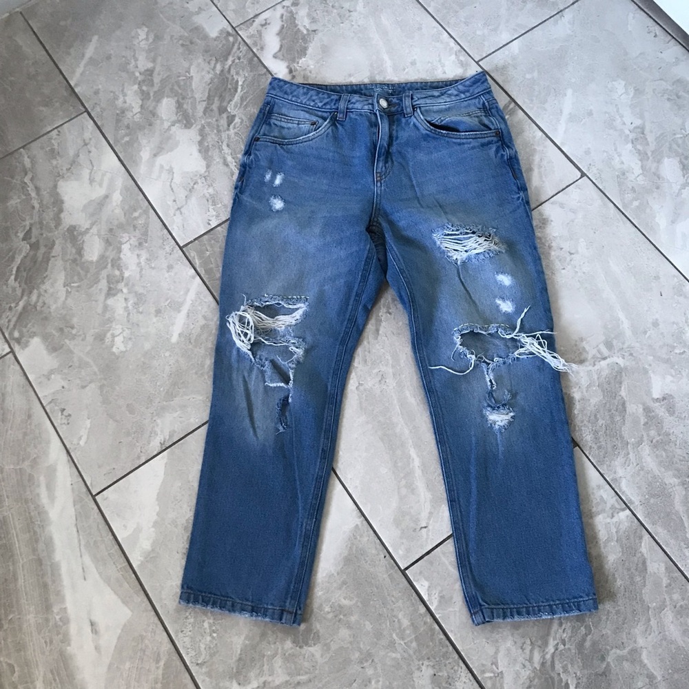 ESPRIT Women Ripped Cotton Jeans | 28